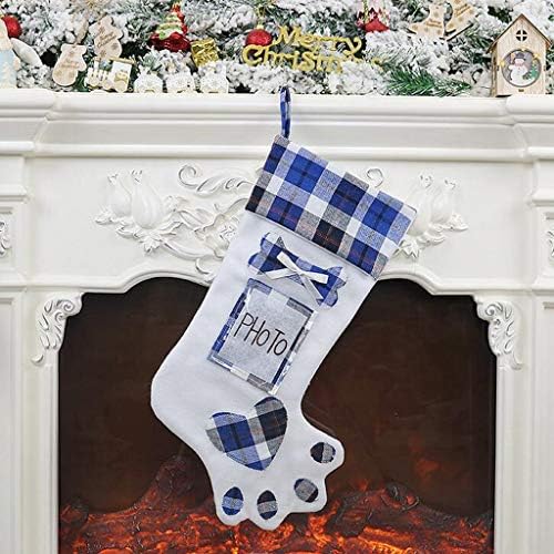 Oe3al7 Мода Божиќ Црна Црвена Карирани Чорапи Подарок Торба Новогодишна Елка Украси