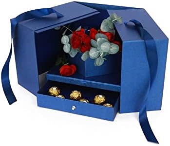 Премиум Квалитетно ПАКУВАЊЕ Голема Квадратна Кутија За Изненадување, Кутии За Подароци За Луксузни Цветни И Подароци, Повеќе Бои
