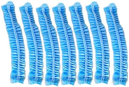 Uqiangy 100 парчиња чисти пластични капачиња за туширање за туширање за спа -салон за коса, вистински едноставни вреќи за складирање