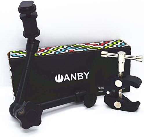 Wanby 11 инчи артикулирање на магична рака на триење, прилагодлива w/топла чевли монтирање 1/4 '' Trist Screw за лагер за камера,