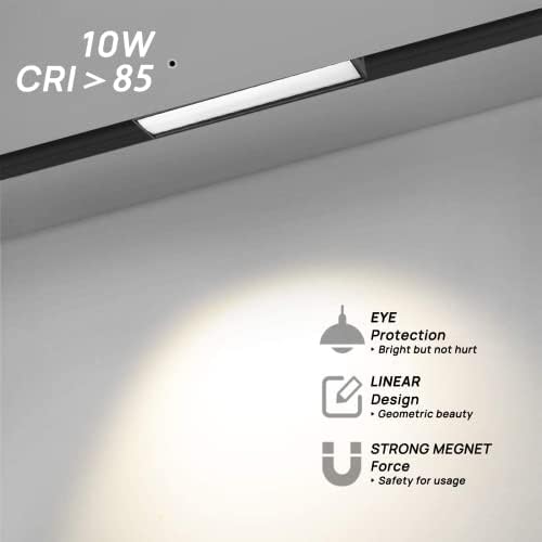 SCON 48V LED ламба глава, линеарна светлина на wallидот на таванот за светло за вдлабнатина Систем за осветлување на магнетна патека