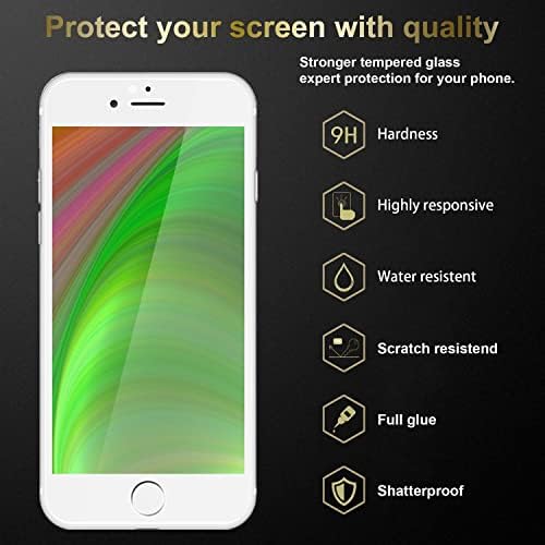 Кадорабо 3x Оклоп Филм компатибилен Со Apple iPhone 7 ПЛУС / 7S ПЛУС / 8 плус-Заштитен филм ВО ТРАНСПАРЕНТЕН СО бело-3-Пакет Калено стакло