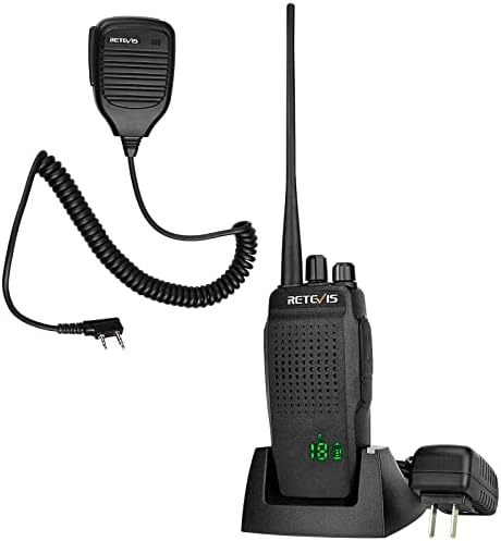 Retevis RT26 Walkie Talkie за возрасни долг дострел, Walkie Talkies со микрофон за рамо, шок -изобилство, професионално дво -патно радио со батерија за полнење 3000mAh за лов на безбедносн