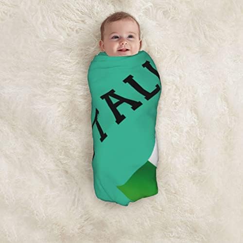 Италија Италија Италијанско знаме бебе ќебе кое прима ќебе за обвивка за покривање на новороденчиња за новороденчиња