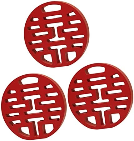 Abaodam 3 парчиња материјали за знак кинески традиционална овошна просторија фланела биро центар конфети двојна среќа Нова