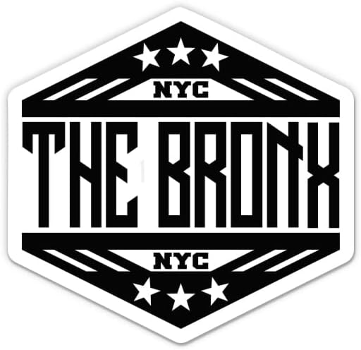Налепница Bronx NYC - налепница за лаптоп 3 - водоотпорен винил за автомобил, телефон, шише со вода - Decујорк Деклас