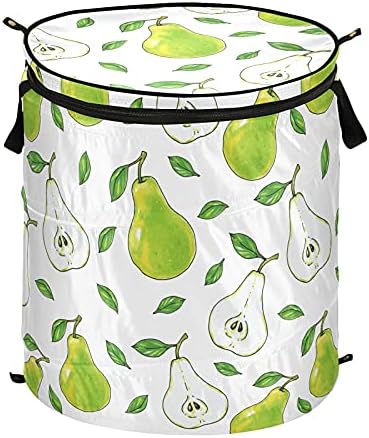 Алаза 50 l преклопни алишта за перење Зелени круши на овошје Поп -се појавуваат контејнер/организатор за складирање со лесни носачи продолжени