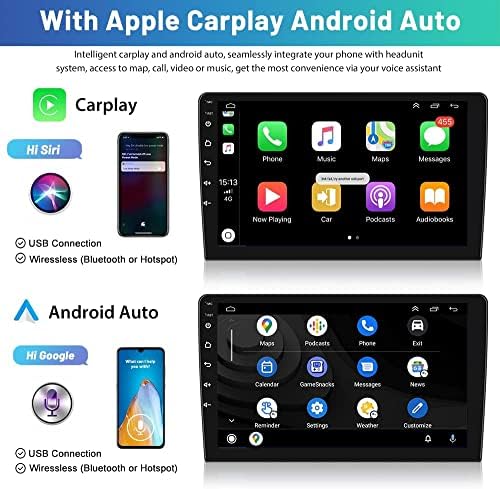 10.1 инчен Екран На Допир Двоен Дин Автомобил Стерео Безжичен Apple Carplay Auto Android, 2+32GB Android 11 Автомобил Радио GPS Навигација