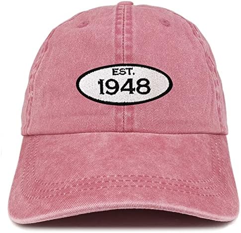 Трендовски продавница за облека основана 1948 година извезена 75 -ти роденденски подарок пигмент обоена памучна капаче од памук