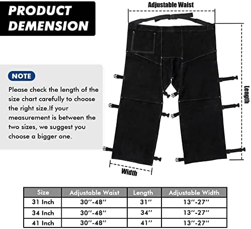Панталони за кожни заварувања - Заштита на безбедност на нозете отпорна на топлина и пламен, за мажи и жени, прилагодлива m до xxxl