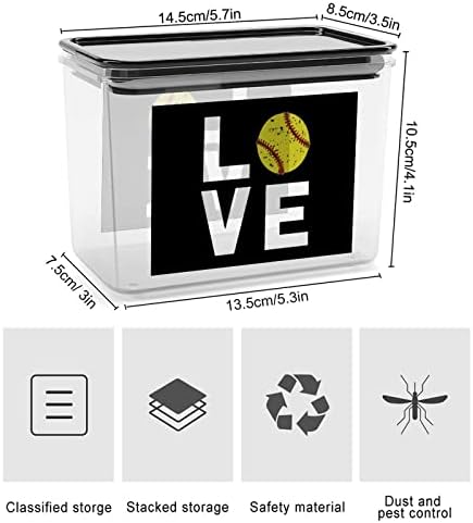 Сакам Кутија За Складирање Софтбол Пластични Канистри За Контејнери За Организатор На Храна Со Капак за Кујна