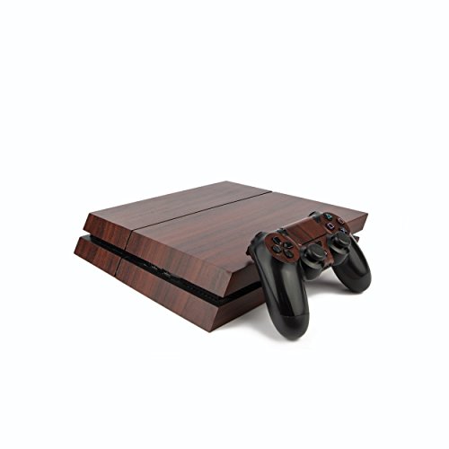 Премиум PS4 PlayStation 4 Дрво Ефект Винил Заврши/Кожата / Покритие ЗА PS4 Конзола И PS4 Контролори: Темно Махагони