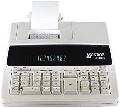 Монро Системи ЗА Бизнис 6120X Оригинален Монро 12-Цифрен Печатење/Прикажување Бизнис Калкулатор Со Средна Должност, Слонова Коска