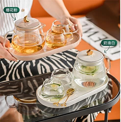 N/Попладневен чај сет со цвеќиња со цвеќиња од чај од чај за домаќинство чај чај стакло отпорно на висока температура отпорна на температура