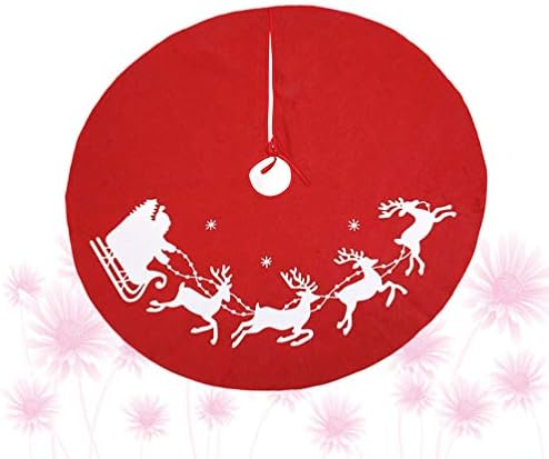 Амосфун Фази подрачје килим 80 см здолниште украси украси елк ирваси везење елка здолништа престилки рустикално Божиќ