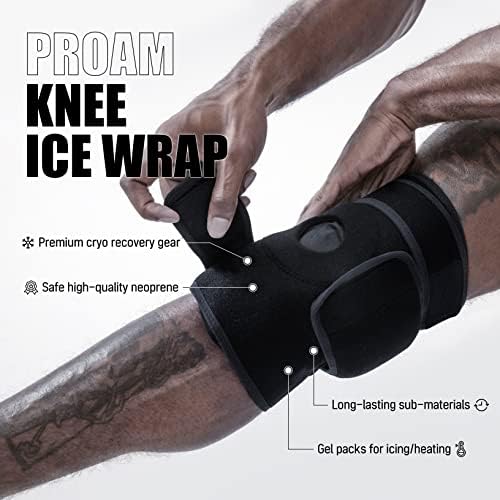 Премиум Tyke Proam Conne Ice Pack Заврши - Пак за ладно гелови за целокупно колено за олеснување на болката, воспаление, сприпи, видови, артритис,