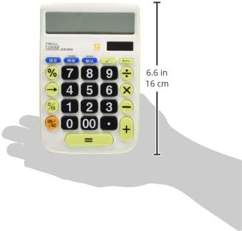 Калкулатор Nakabayashi ECD-8502G, 12 цифри, голем клуч, М, функција за пресметување на данок