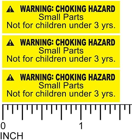 Во Согласност Со АСТМ 1.000 Предупредувачки Етикети Мали Делови Налепници За Опасност Од Гушење Не За Деца Под 3 Години 1 Ролна Од 1,5 Етикети За Лепило х 0,4