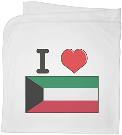 Азиеда „Јас го сакам Кувајт“ памучно бебе ќебе / шал