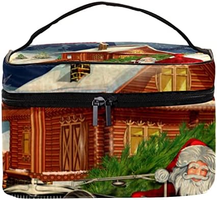 Божиќни Обрасци На Warmfm Торби За Шминка Преносни Патни Козметички Торби Со Двоен Патент