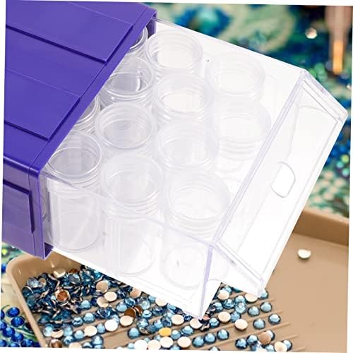 SEWACC Ноктите Технологија Додатоци 1 Сет Кутија За Складирање Фиоки За Чување Шајка Дијаманти Кутија Организатор Тегли Пластични Накит