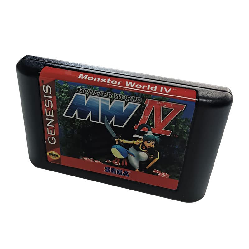 Monster World IV-Video Game Card за кертриџ за игри Megadrive Genesis