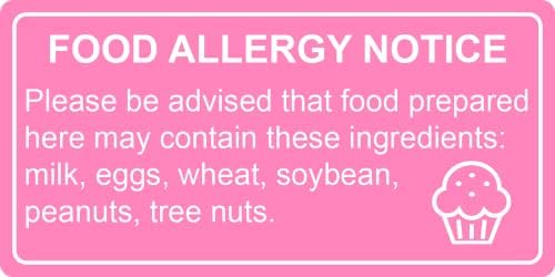 1х2 инчи 500 ПАРЧИЊА Налепници За Алергија На Храна Водоотпорни Налепници Без Остатоци За Храна, Кујна
