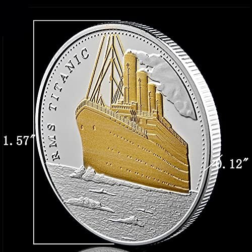 1912 ПАТУВАЊЕ РМС-Титаник Брод И Патување Мапа Монета Во Спомен На Жртвите