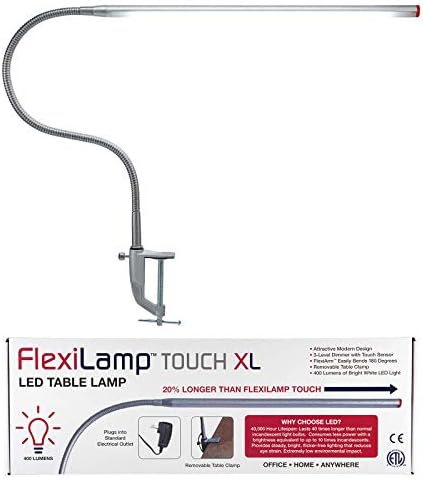 Американски опашки Флексиламп Допир XL-LED Маса Биро Светилка-Отстранлив Стегач-Прилагодливи Осветлување За Ноктите Станици - Маникир