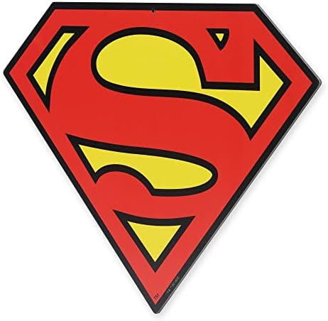 Брендови на отворени патишта DC Comics Superman Logo Metal Sign - Забавна supermanидна уметност на Супермен за маж пештера, спална соба или