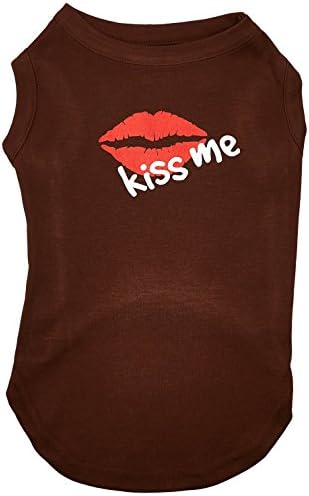 Производи за миленичиња Мираж 16-инчен бакнеж ме јас сум ирска кошула за печатење на екран за миленичиња, X-LARGE, кафеава