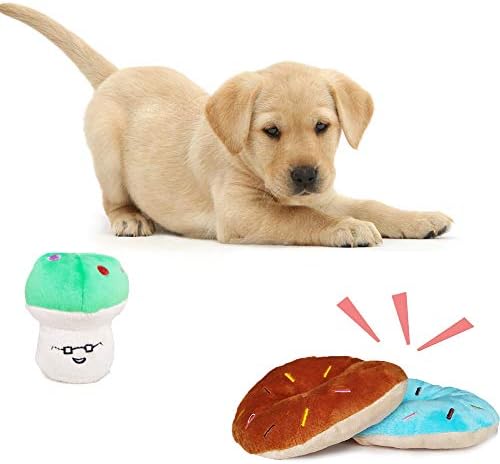 Играчки за кучиња Senyoung, 12 пакувања кучиња пискави јаже играчки комплети, интерактивни симпатични и полнети играчки со кадифен пискавци,