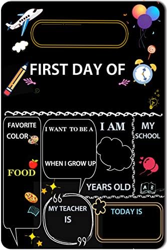 Прв ден на знак на училишен одбор, мојот прв знак на табла од училиштата, 1 -ви ден од училишната фотографија со знак за предучилишна/градинка/деца/девојчиња/момчиња