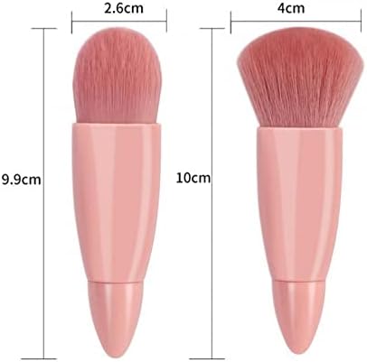 Renslat 5PCS мини козметички четки поставува проucирен боксер огледало ласкаво лице во прав четка за шминка лесна за носење алатки