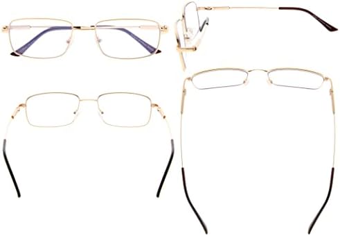 Прогресивни читатели на Eyekepper 3 нивоа визија за мултифокус очила анти -УВ чаши за читање Мажите што може да се склопуваат мемориска