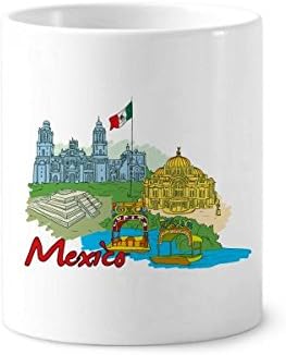 Знаме На Културата На Мексико Познати Туристички Места Графити Четка За Заби Држач За Пенкало Кригла Керамички Држач Чаша За Моливи