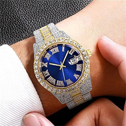 Senrud Unisex Crystal Watch Mase Diamond Watch Watch Mens Mens Mens Mense Full Iced-Out часовници Луксузен дијамантски нараквица