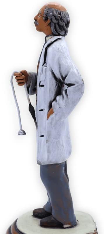 Доктор Сицилија Беда Капаци со занаетчиски палто во скапоцен сицилијански керамика, H25 см приближно. Мод Бз