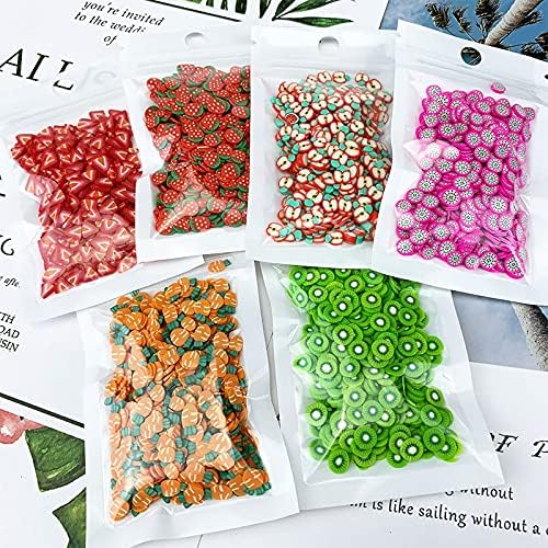 12g Nail Art 3D Design Fruit Mix Designs Мал овошје парчиња полимерна глина DIY убавина налепници за нокти украси околу 400-800 парчиња