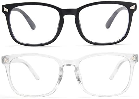 CCVOO сина светлина блокирајќи ги очилата за читање, анти -главоболка/сјај/чистачи на затегнување на очите компјутерски очила за очила/мажи