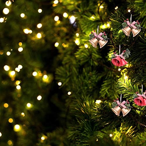 Амосфун 2 парчиња Божиќно Ѕвоно Приврзоци Декорација Железни Ѕвона Партиски Ѕвона