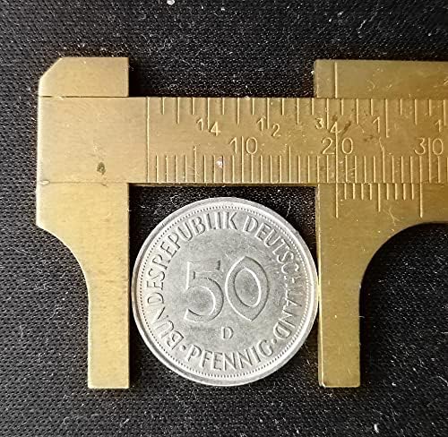 Европската Монета Сет На Монети Германија 50 Pfennig 0.5 Половина Марка Девојка Пет-Лист Даб Монета Мазна Верзија Работ
