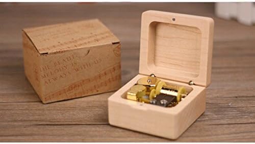 Laxury Youtang 18 Note Wind-up дрвена музичка кутија, злато движење-диференцирана боја и мелодија достапна, мелодија: Лилиум од Елфен лаже, црна