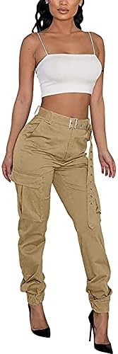 Тренингот во миашуи џемпери за жени жени карго панталони обични панталони со високи половини