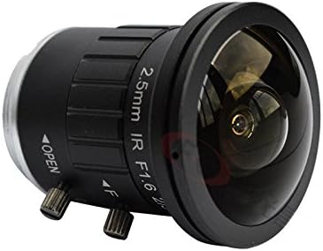 Quanmin 2,5 mm 4K HD 8 Megapixe 2/3 F1.6 Fisheye широк агол преглед CS MONTON MONO-FOCAL CCTV LENS AUTO IRIS за леќи за CCTV камера