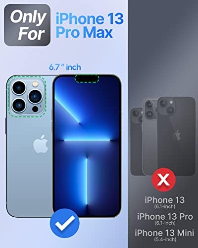 Silverback за Iphone 13 Pro Max Случај Со Штанд, Магсафе-Компатибилен Случај Со Вграден Капак На Камерата, Магнетна Телефонска Кутија Проѕирен