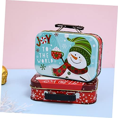 Abaodam 1pc Кутија Подарок Корист За Tinplate Декор Пренослив Со Дедо Мраз Доаѓа Стил Фаворизира Божиќ Кутии Складирање Метал