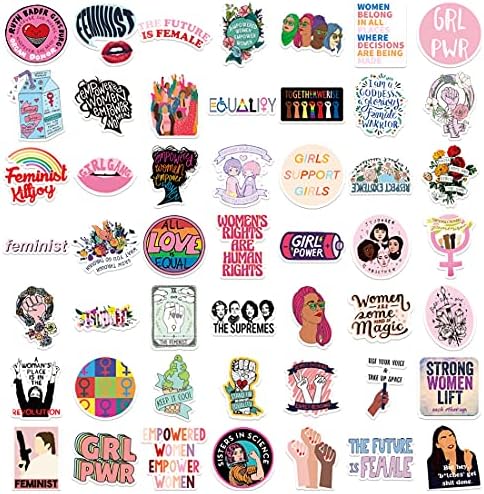 Феминистички Налепници 100 ПАРЧИЊА Налепници За Налепници За Цртани Филмови Водоотпорни Винил Налепници За Лаптоп Скејтборд Шишиња