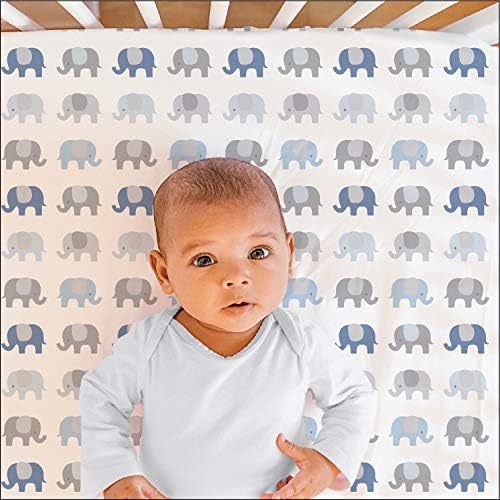 Лист За Креветчиња Со Слон Од Кикирики Поставен За Бебиња или Девојчиња, 2 Пакети Унисекс Сет