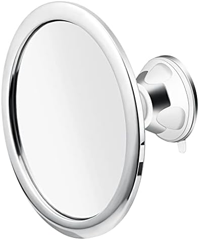 Огледала за Бричење за Шминка без магла Огледала За Бричење Со Држач За Вшмукување Чаша 360°Ротација Вистинско Огледало Без Магла,